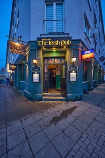 Irish Pub, MacGowan's The Irish Pub, residential and commercial building, parking boxes,