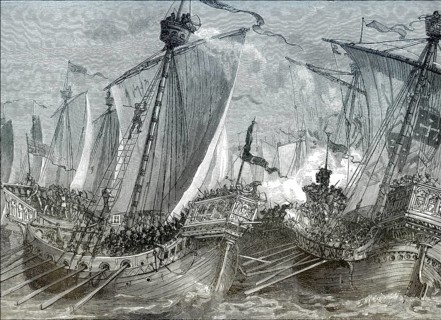 The Battle of Sandwich on 24 August 1217 a Plantagenet English fleet attacked a Capetian French