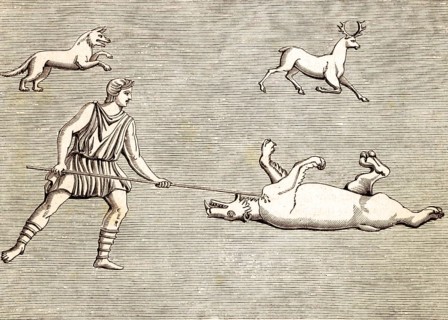 Fight with wild animals, after a relief on the tomb of Auricius Scaurus, Pompeii, Epistle Paul to
