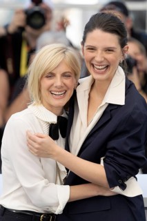 Cannes, France - 15.5.2024: Mélanie Laurent and Joséphine Japy during the photocall for QUI BRILLE