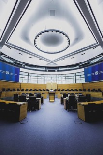 Courtroom at the International Tribunal for the Law of the Sea, photographed in Hamburg, 26 July