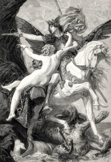 The Deliverance, Ruggiero Rescuing Angelica, Joseph-Paul Blanc, 1876