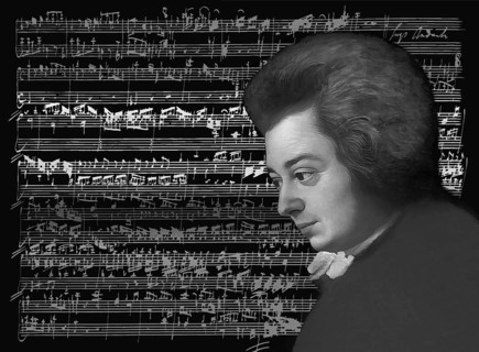 Wolfgang Amadeus Mozart, 1756 – 1791, composer of classical music, First Viennese School, notesheet
