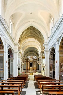 Interior view, nave, church Trinità dei Monti, Spanish Steps, Rome, Lazio, Italy