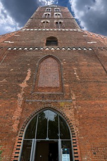 Remaining tower of St Mary's Church, built from 1260-70, St Mary's Churchyard, Wismar,