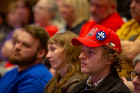 Three Rivers, Michigan USA - 29 March 2026 - Members of the United Auto Workers rally for better