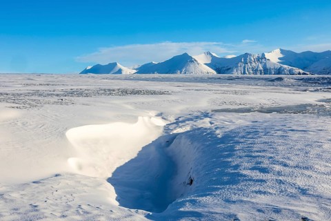 Glacier, mountain range, snow, Vatnajökull, winter, Iceland, Scandinavia