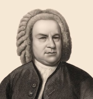 Johann Sebastian Bach, 1685, 1750, German composer, digital edited