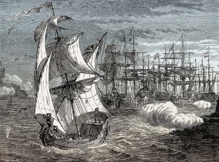 The Battle of Camaret, 18 June 1694, Nine Years' War, From British Battles on Land and Sea, by