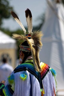 Indians with headdress, decorated at a powwow, Indians, Indigenous people, Native Americans, USA