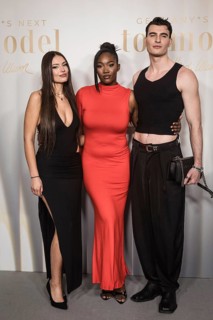 Xenia Tsilikova, Lydwine Nitidem and Frieder Sell at the preview of the 21st season Germany s Next