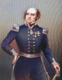 Sir John Franklin, 1786, 1847, famous English navigator. Painted by DJPound after a drawing by