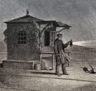 Railwayman, switchman, 19th century