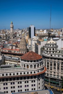 Buenos Aires, Argentina, view from the Mirador Guemes Gallery in the pedestrian zone Florida in the