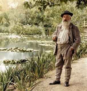 Portrait of Claude Monet, garden at Giverny, 1840 – 1926, French painter and founder of