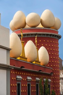 View of the Teatre-Museu Dalí in Figueras, Spain
