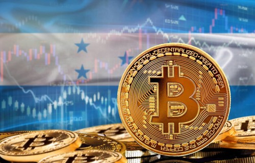 Investors in cryptocurrency and Blockchain Technology in Honduras, Concept. Bitcoin with Honduran