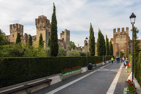 Castello Scaligero, Scaliger Castle, Lazise, Lake Garda, Verona Province, Veneto Region, Italy