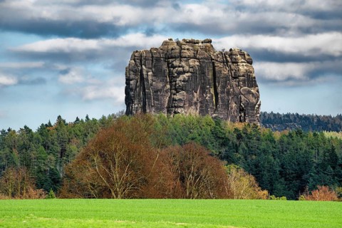 Falkensteinblick, Falkenstein rock formation, climbing rocks, view, landscape, sandstone cliffs,