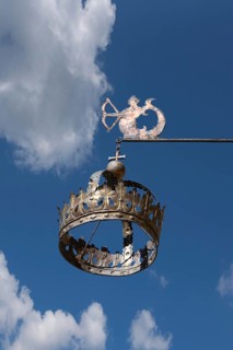 Nose sign of the Hotel Restaurant Krone, 15th century, Rosenstraße 10, Weißenburg, Middle