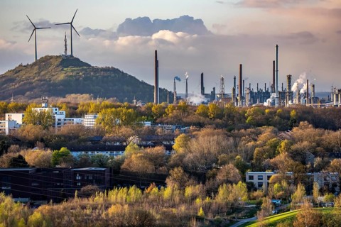 Ruhr Öl GmbH BP Gelsenkirchen, refinery, in Gelsenkirchen-Scholven, production of products from