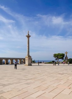 Pietrina cross and Marian column, Santa Maria di Leuca, Apulia, Salento, Italy