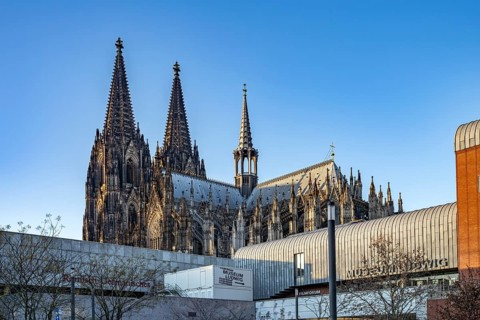 Museum Ludwig, Romano-Germanic Museum and Cologne Cathedral in Cologne, North Rhine-Westphalia,