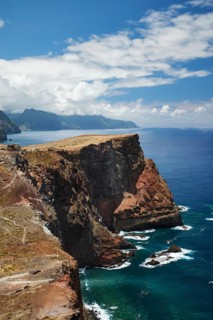 Madeira Island scenic rugged landscape view from Ponta do Sao Lourenco cape. Madeira, Portugal