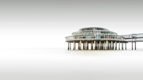 Scheveningen pier on the North Sea in The Hague, South Holland, Netherlands