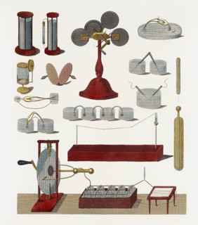 Electricity, electrical equipment, batteries, 19th century