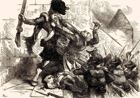 A solitary Highland sentinel named Fraser, guard before the prison door, Battle of Castlebar on 27