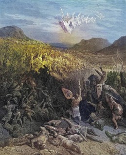 The Battle of Nicaea, Anatolia, First Crusade, 1096, Historical, digitally restored reproduction