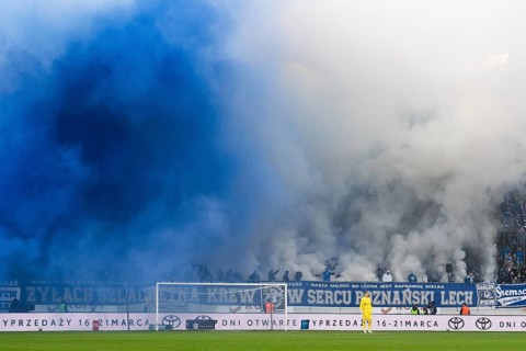 LUBIN, POLAND - MARCH 15, 2026: Football match between KGHM Zaglebie Lubin vs Lech Poznan.