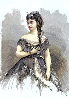 Sarolta de Bujanovics, Singer, Actress, Historical, digitally restored reproduction of a 19th