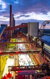 The ice rink at the Zollverein coking plant, UNESCO World Heritage Zollverein Coal Mine Industrial