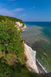 Chalk cliffs in Jasmund National Park, Sassnitz, Rügen, Mecklenburg-Western Pomerania, Germany,
