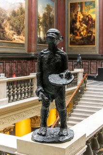 Interior design with paintings and exhibits in the Hamburger Kunsthalle, art museum am