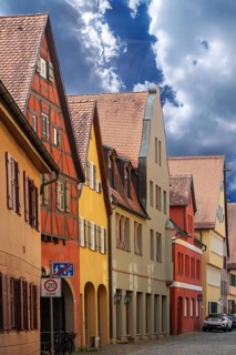 Historic residential buildings, Dinkelsbühl, Bavaria, Germany