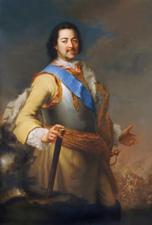 Portrait of Peter the Great, Peter I or Pyotr Alexeyevich Romanov, 1672-1725, Emperor of the