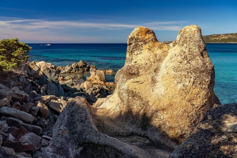 Rock formation on the coast of Tizzano, Sartene, Corsica, France