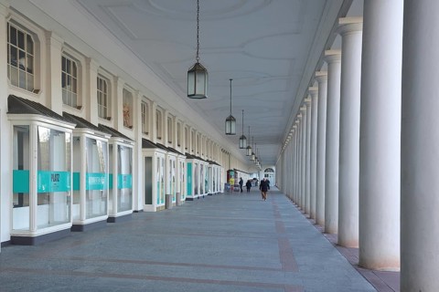 Colonnade at the State Theatre, Säulen, Wiesbaden, Taunus, Hesse, Germany