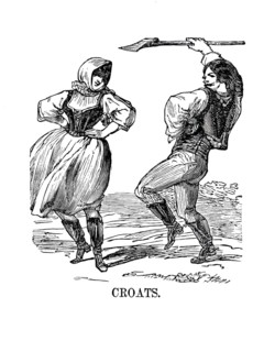 Fashion in Europe around 1850, Traditional traditional costume, Peasants from Croatia, Wood