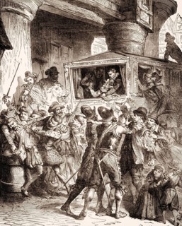 Assassination of Henry IV, Rue de la Ferronnerie, Paris on 14 May 1610 by François Ravaillac