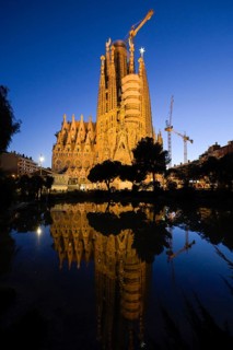 Facade of the Nativity, Sagrada Familia, Basilica by Antoni Gaudi, Barcelona, Catalonia, Spain