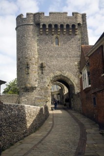 Barbican tower, Lewes Castle, East Sussex, England, United Kingdom