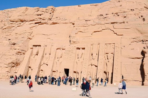 Hathor Temple or Temple of Nefertari, Abu Simbel Temple, UNESCO World Heritage Site, Nubia, Egypt
