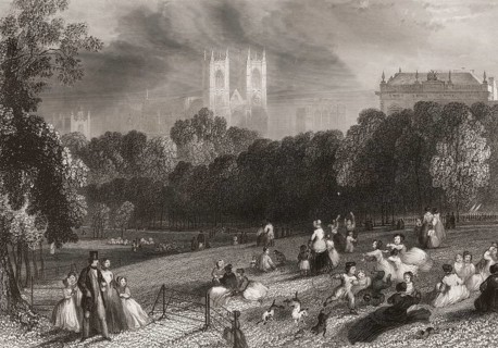 St James's Park, Buckingham Palace, Westminster Abbey, London, England, after Thomas Harvey, ca.