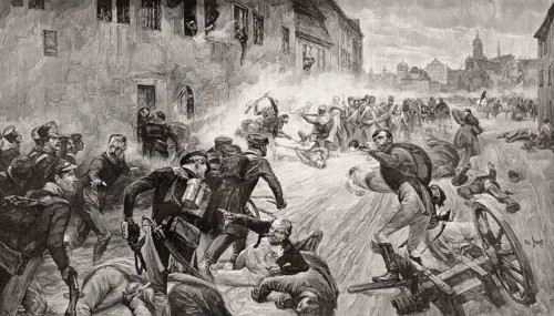 Street fight in Leipzig, 1813, Battle of the Nations