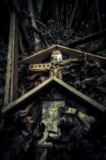 Grave cross in Wald, Kempten, Oberallgäu, Bavaria, Germany