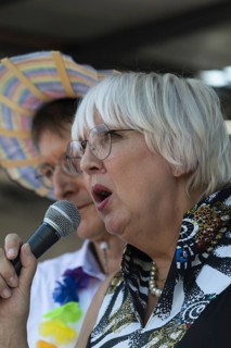 Claudia Benedikta Roth, German politician (Bündnis 90 Die Grünen), CSD, Cologne, North